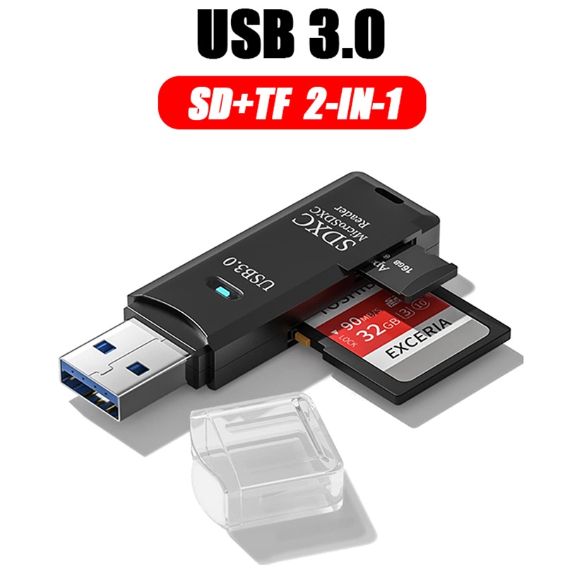 2 In 1 USB 3.0 Card Reader Por - Laptop Accessories And Gadgets 评论和价格