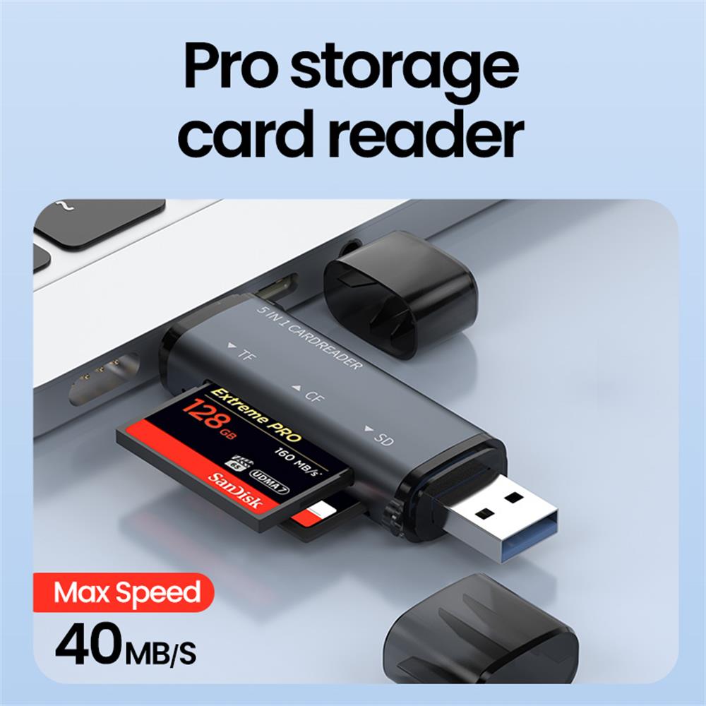 5 IN 1 USB Card Reader Type C  - Laptop Accessories And Gadgets 评论和价格