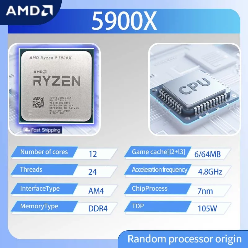 AMD Ryzen 9 5900X R9 5900X 3.7 - Amd Cpu Ryzen 9 评论和价格