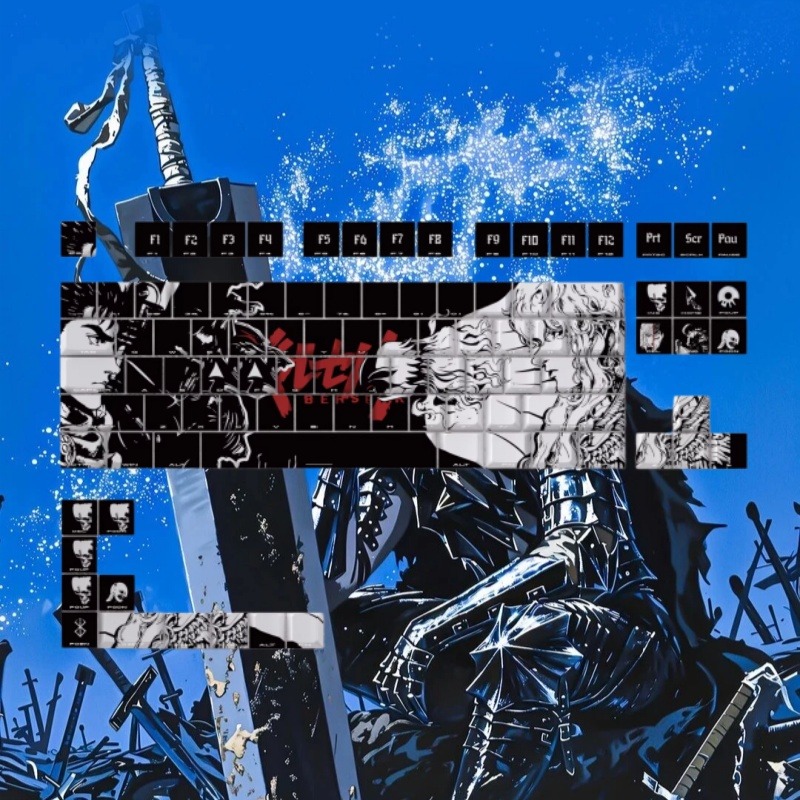 BERSERK Theme Anime Keycap 98  - Laptop Accessories For Gift 评论和价格