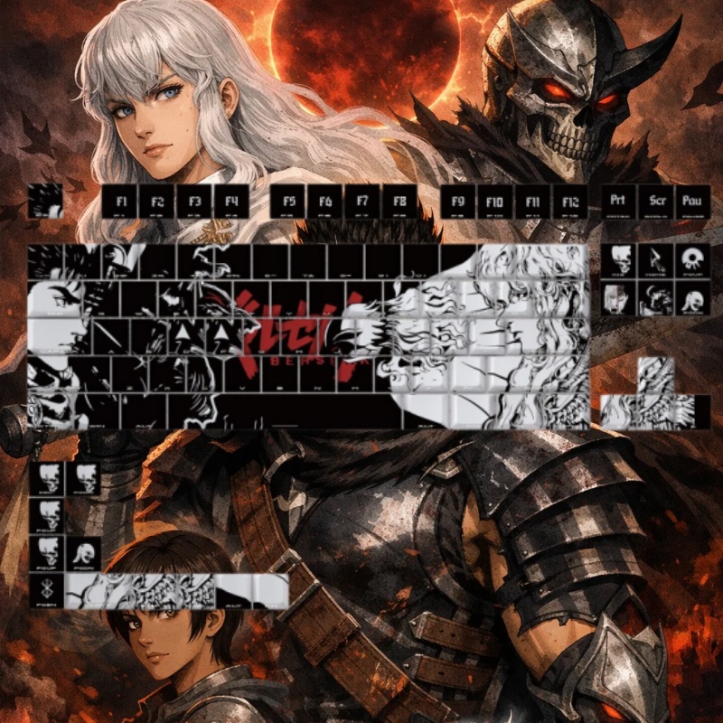 BERSERK Theme Anime Keycap 98  - Laptop Accessories For Gift 评论和价格