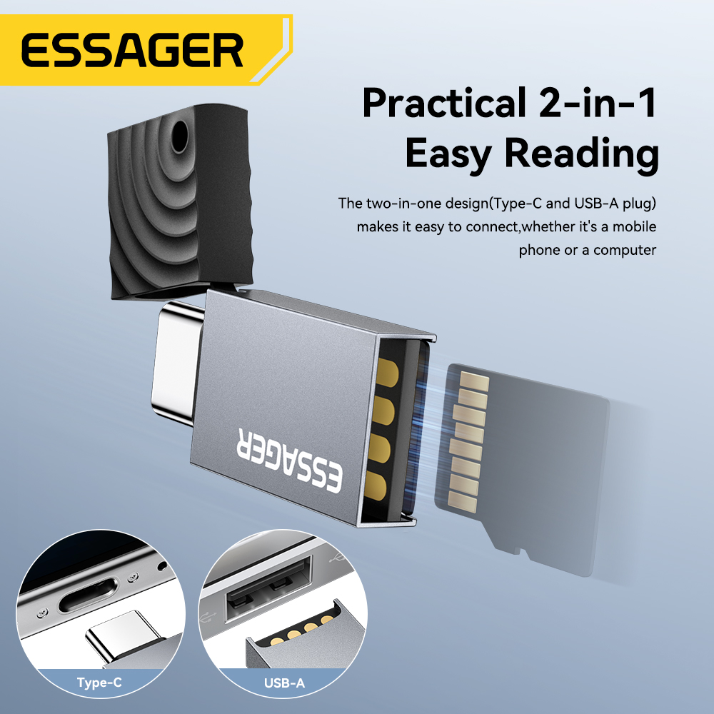 Essager 2 in 1 TF SD Card Read - Laptop Accessories And Gadgets 评论和价格