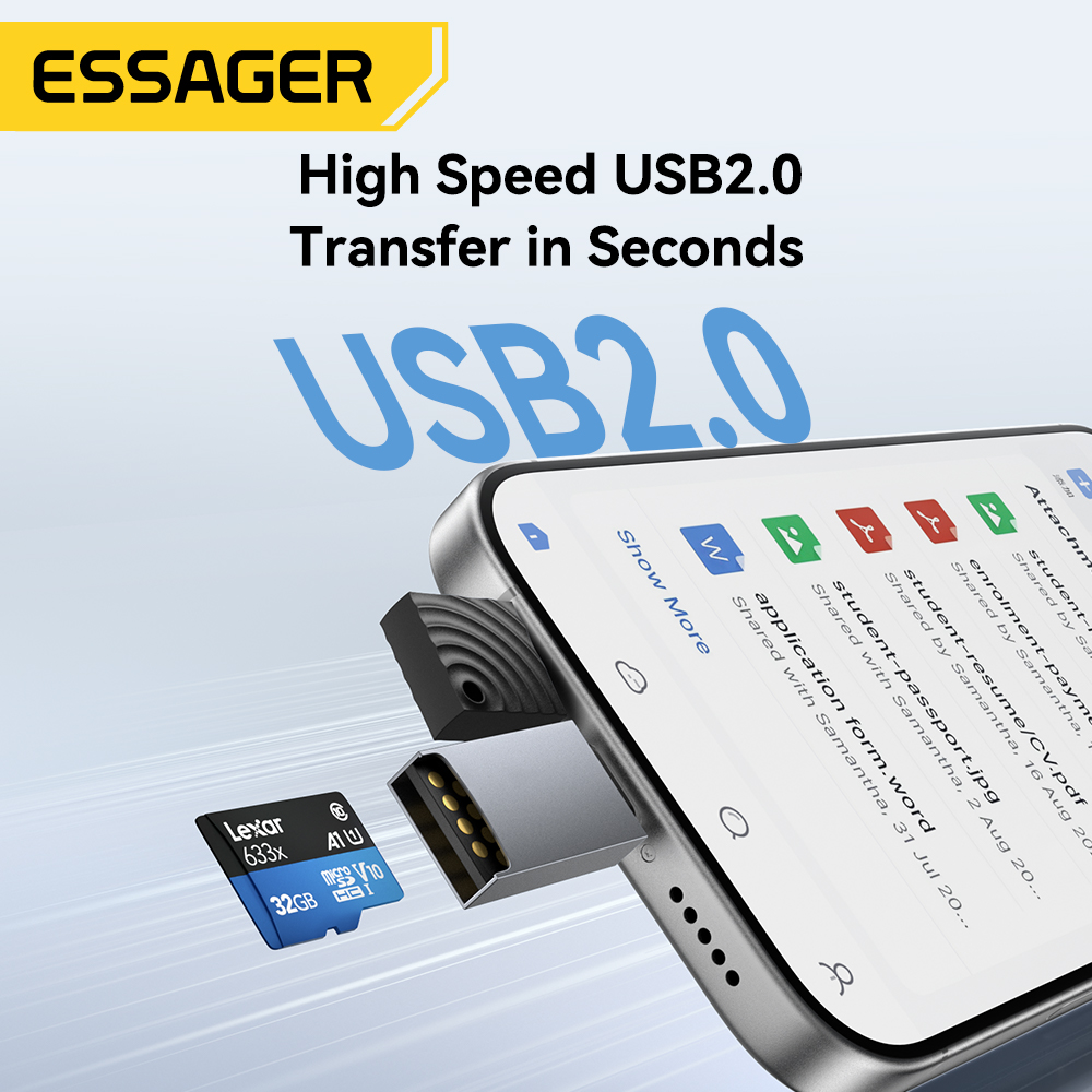 Essager 2 in 1 TF SD Card Read - Laptop Accessories And Gadgets 评论和价格
